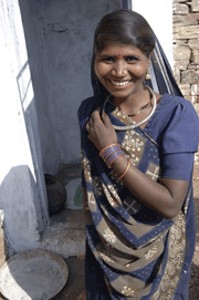 Lady by Latrine in India (WaterAid/ Marco Betti)