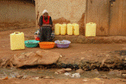 Lady Washing in Uganda
