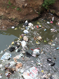 Dirty river in Nairobi