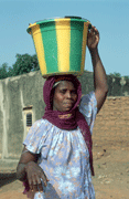 Woman with bucket